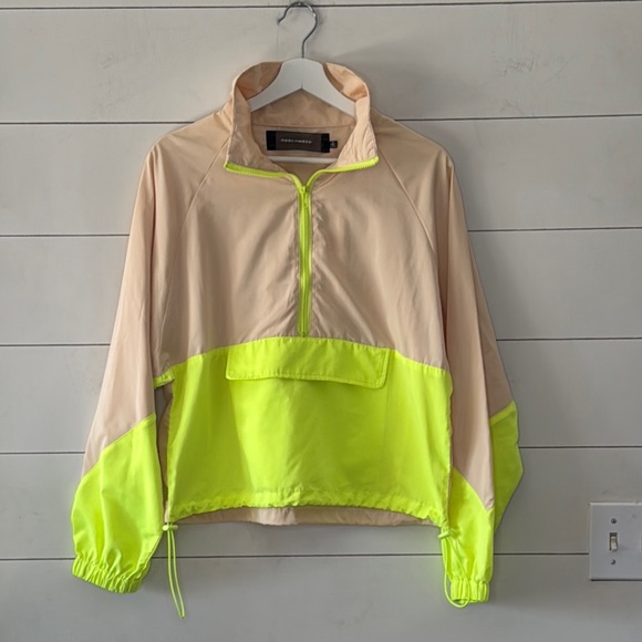 Code X Mode Half Zip Bright Green / Yellow and pale orange Windbreaker Size S - Picture 1 of 7